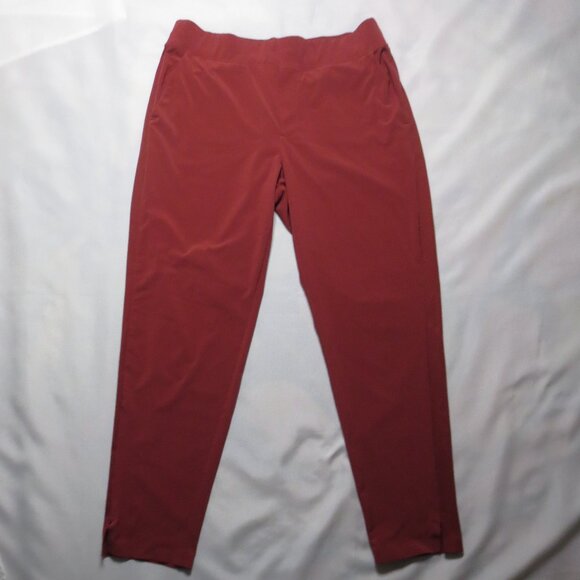 ATHLETA womens PANTS rust BROOKLYN ANKLE lightweight ATHLETIC comfy SIZE 10 - Picture 2 of 14